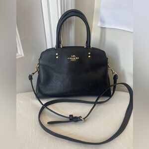 Coach Mini Lillie Carryall Black Satchel Bag EUC
